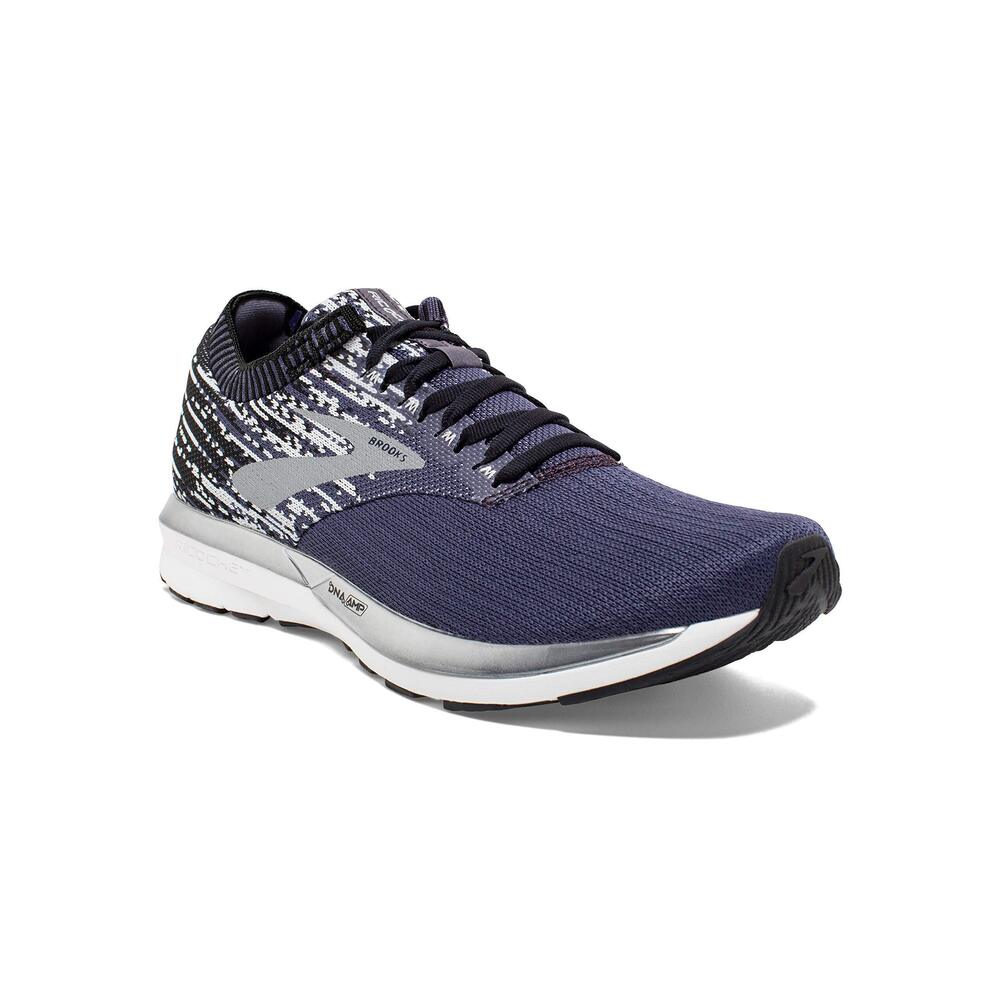 Brooks Mens Ricochet Running Shoe - Black/Orange/Ebony - D - 10.0